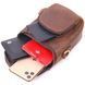 Compact men's bag made of genuine vintage leather 21295 Vintage Brown 21295 фото 5